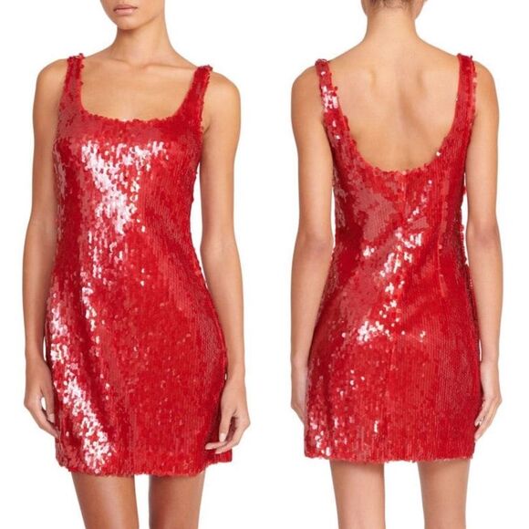 STAUD Dresses & Skirts - NWT STAUD Eclipse Sequined Mini Dress Size M $395